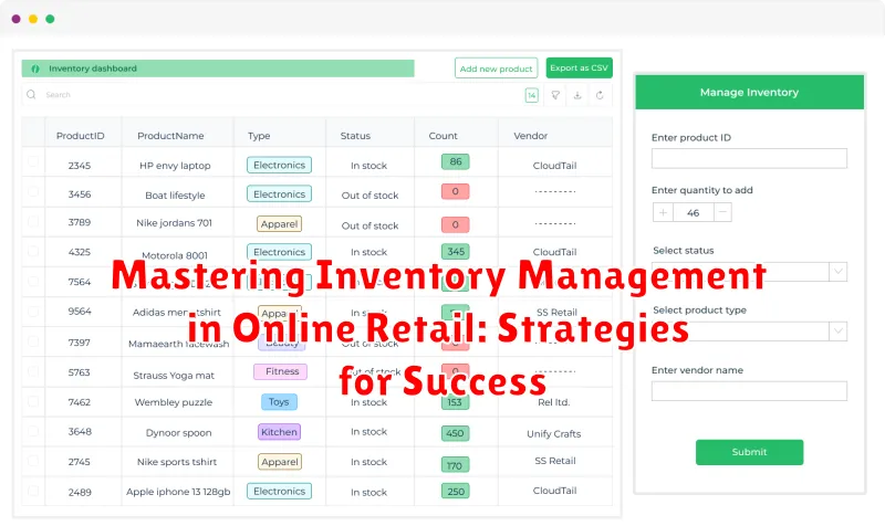 Mastering Inventory Management in Online Retail: Strategies for Success